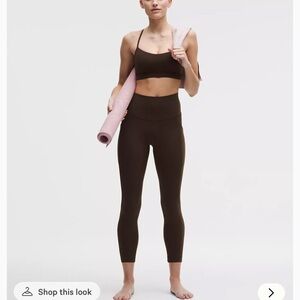 Brown lululemon align leggings with pockets